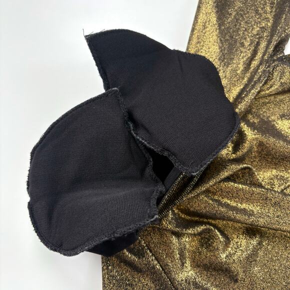 Balmain x H&M Metallic Gold Knit Long Sleeve Top Size 6 - Picture 10 of 11